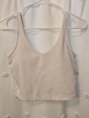 90 Degree By Reflex White Workout Top/bra Size Small W/removeable Padding